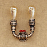 lanterne  murale industrielle double ampoule
