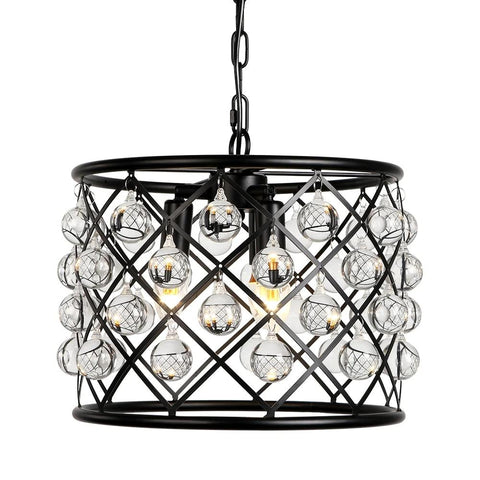 Lustre industriel en verre et métal