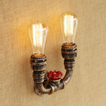 applique murale industrielle double ampoule