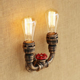 applique murale industrielle double ampoule